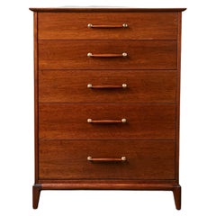 Retro Mid-Century Modern Henredon Tall Five Drawer Dresser