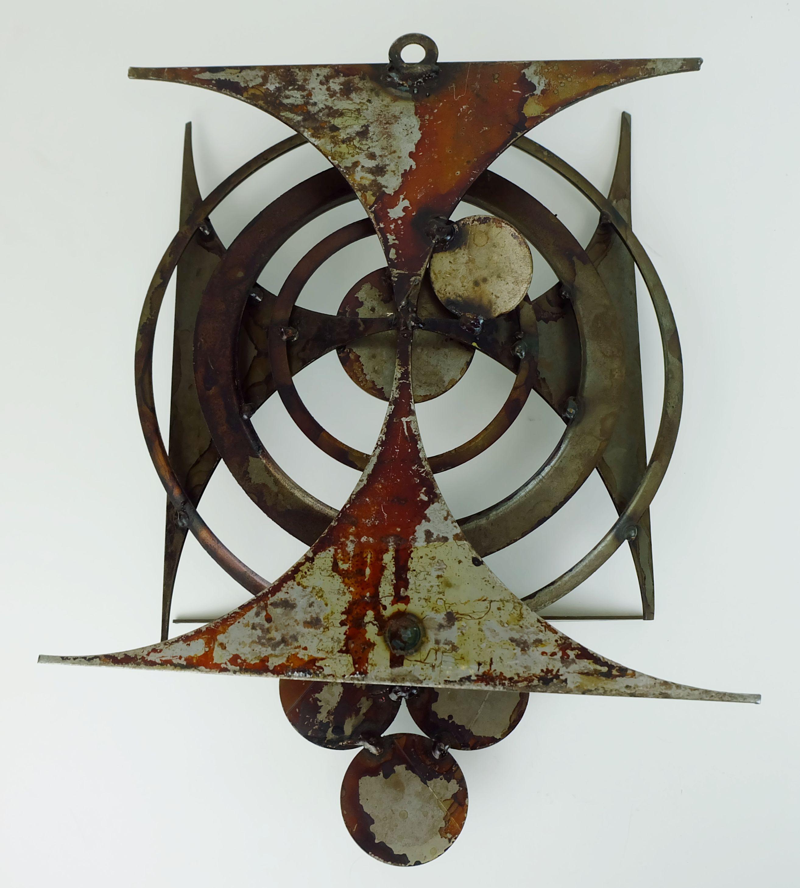 mitte jahrhundert modern henrik horst wand kerzenhalter eisen brutalist stil (Ende des 20. Jahrhunderts) im Angebot