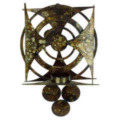 mid century modern henrik horst wall CANDLE HOLDER iron brutalist style