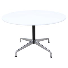 Mid-Century Modern Herman Miller Eames Round 48" White Dining, Conference Table