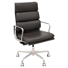 Mid-Century Modern Herman Miller Eames Soft Pad Brown Leather Executive Chair