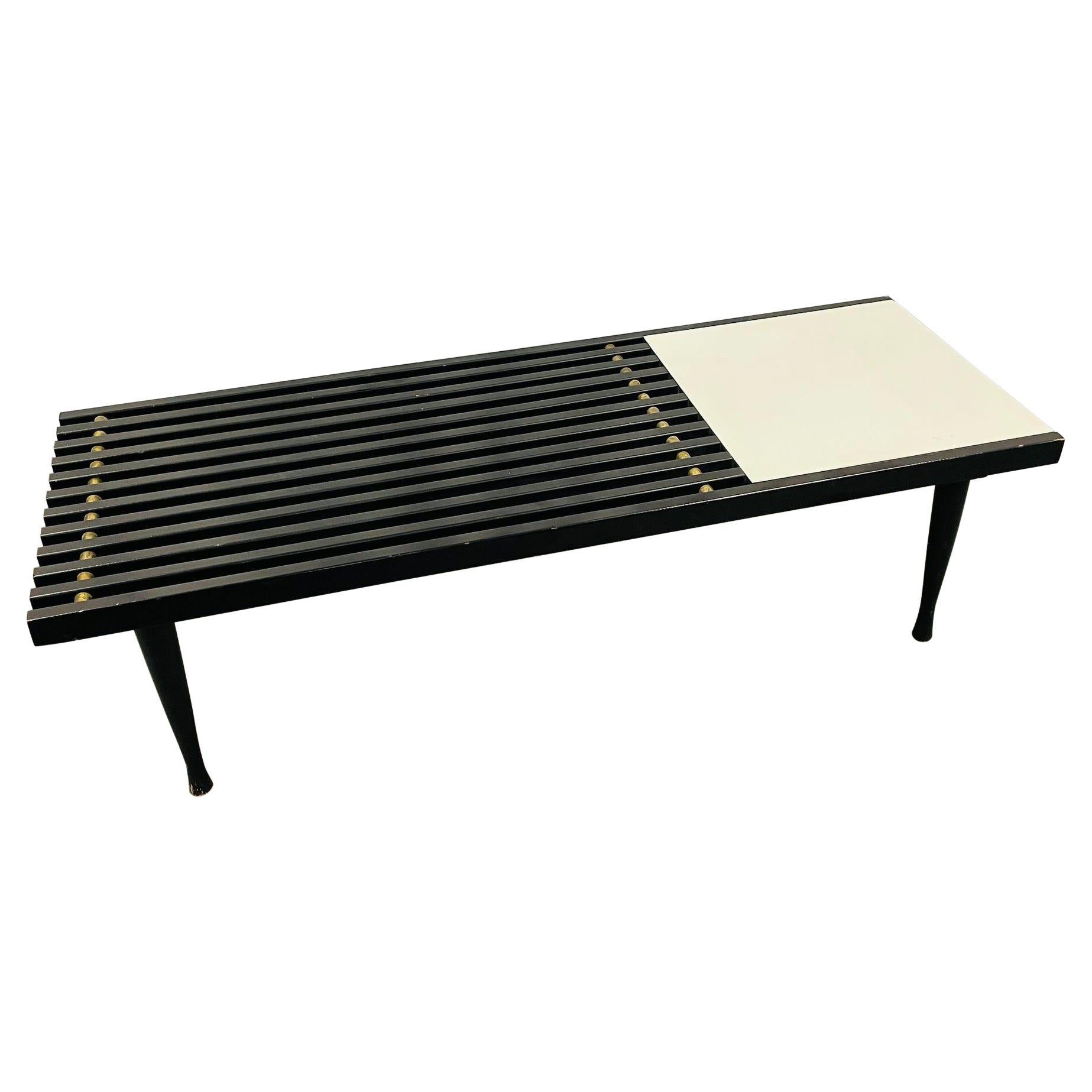 Mid-Century Modern Herman Miller George Nelson Style Coffee Cocktail Table Bench