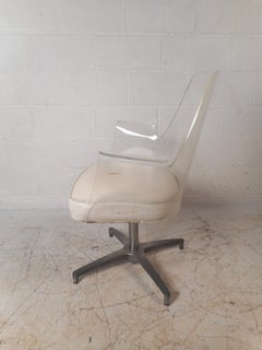Mid-Century Modern Herman Miller Style Lucite Swivel Chair