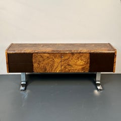 Leif Jacobsen Style, Mid-Century Modern, Credenza, Burlwood, Canada, 1950s