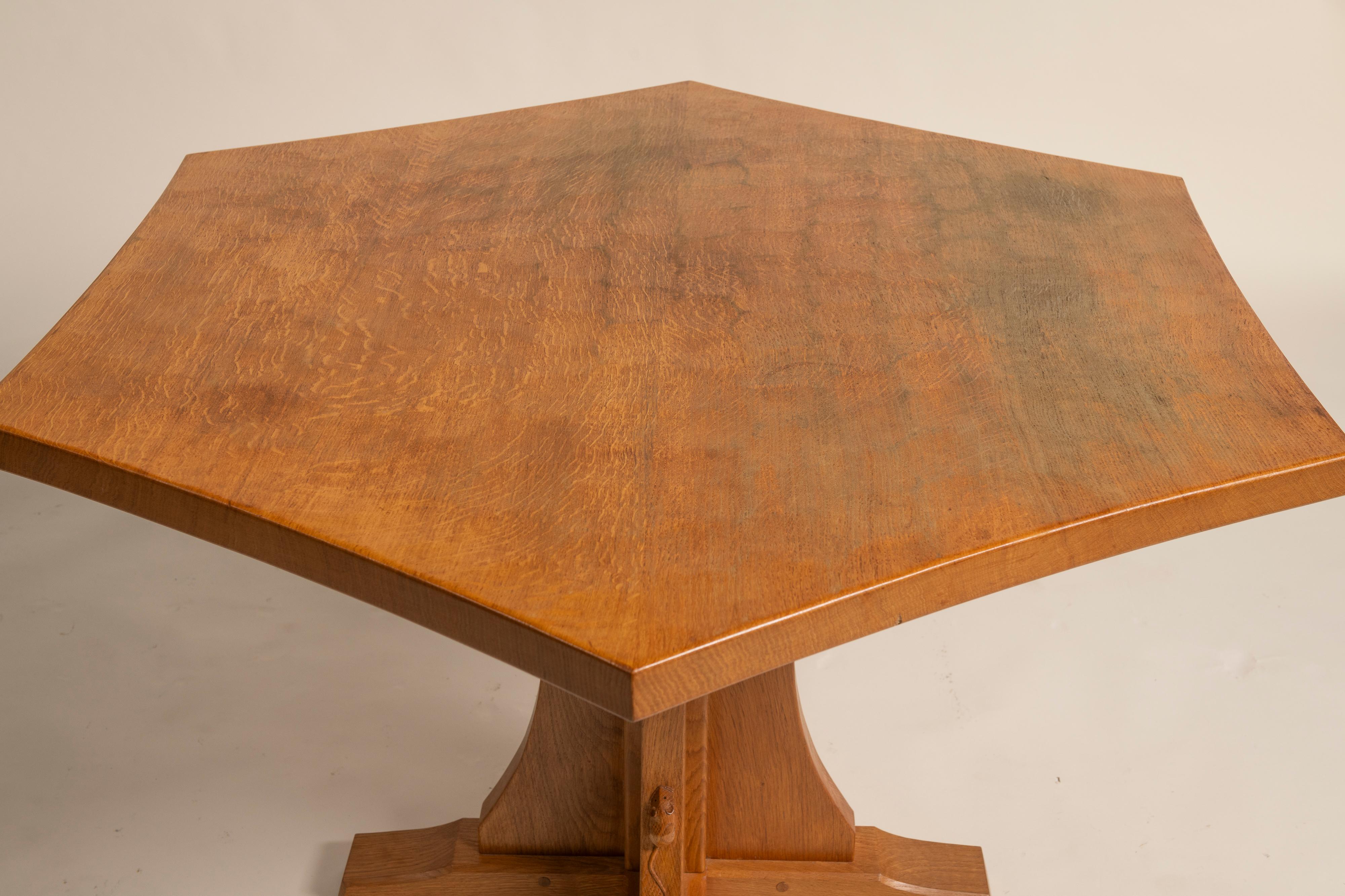 Mid-20th Century Mid Century Modern Hexagonal Table in Oak by Robert 