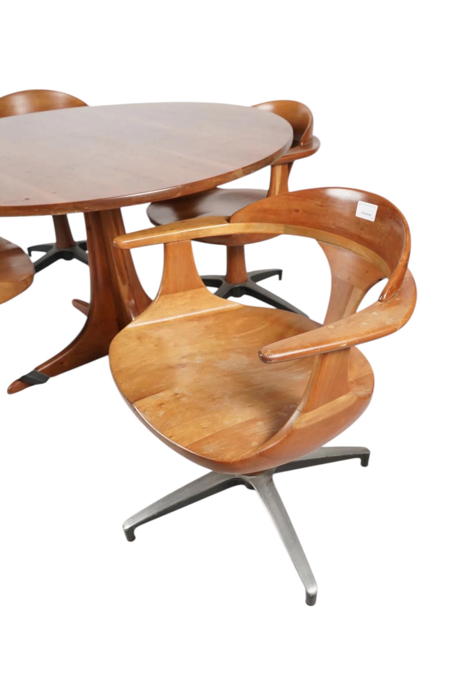 Mid Century Modern Heywood-Wakefield 1960’s Dining Set With 4 Swivel Chairs 5