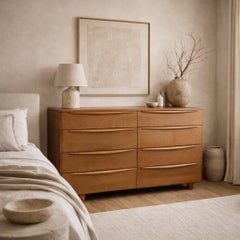 Mid-Century Modern Heywood-Wakefield 8-Drawer Lowboy Dresser