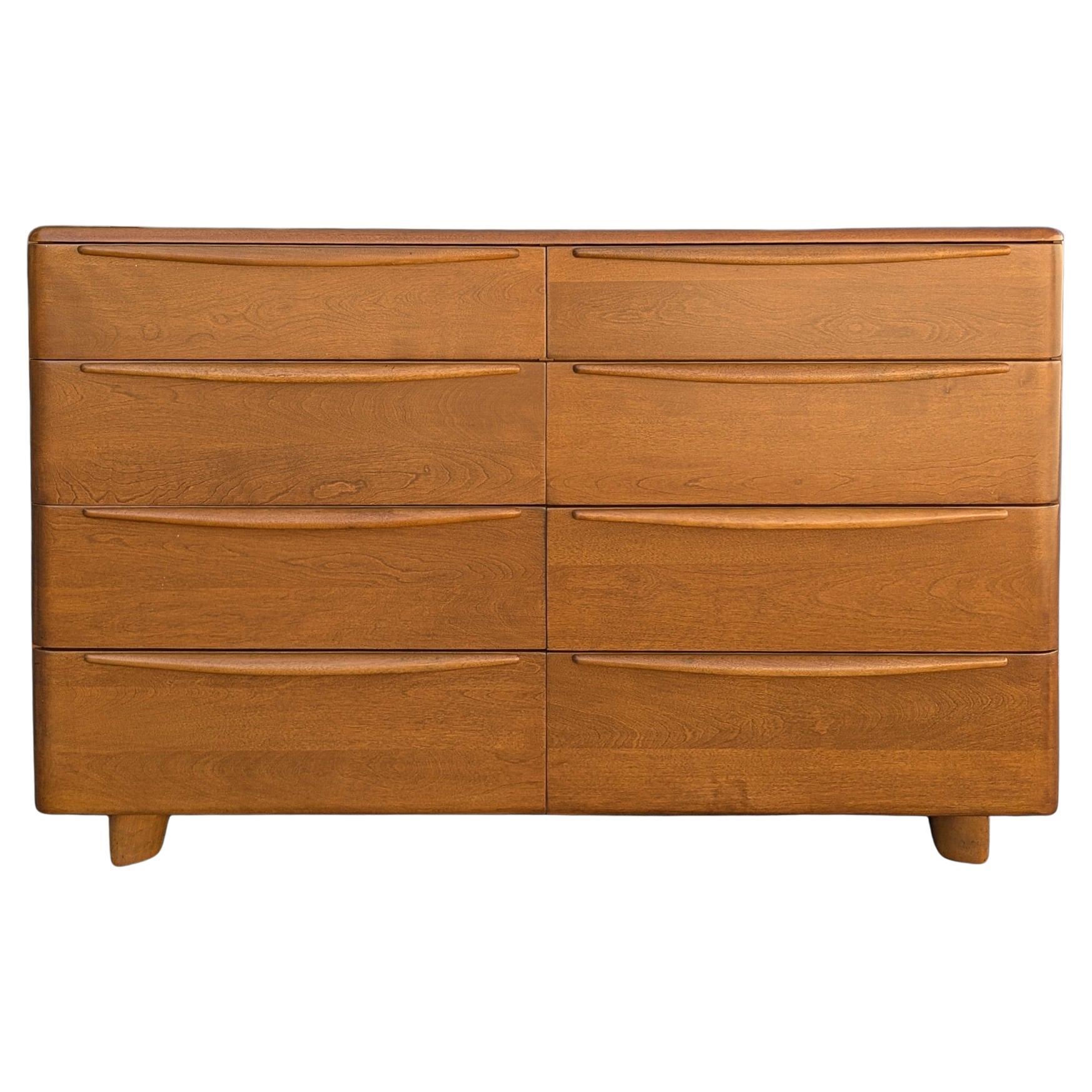 Mid-Century Modern Heywood-Wakefield 8-Drawer Lowboy Dresser