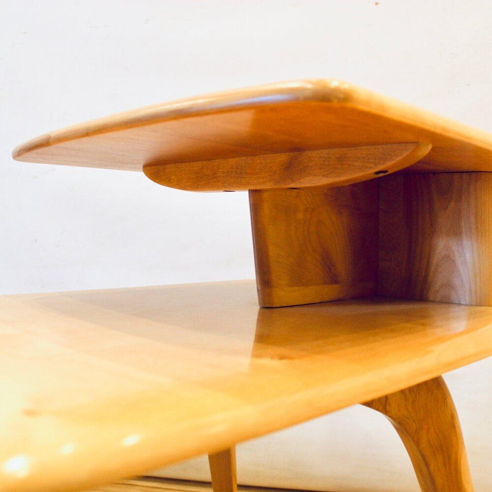 Mid-Century Modern Heywood-Wakefield Birch Maple Step Table 5