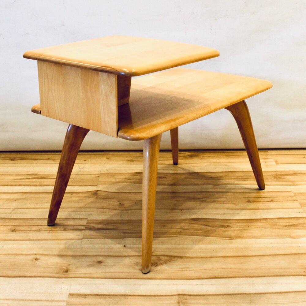 Mid-Century Modern Heywood-Wakefield Birch Maple Step Table 1