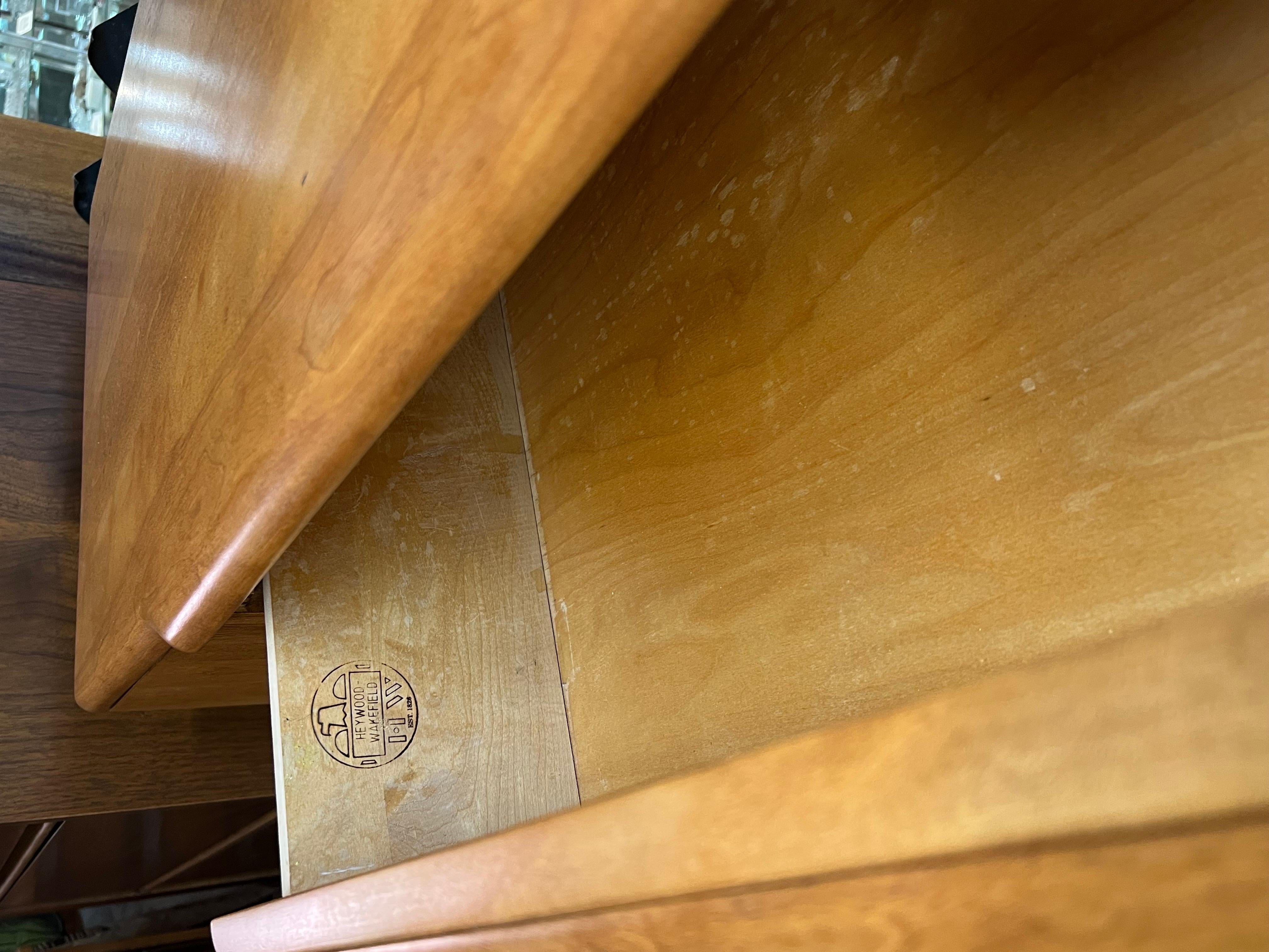 Mid-20th Century Mid-Century Modern Heywood Wakefield Buffet or Credenza with Figured Maple Burl