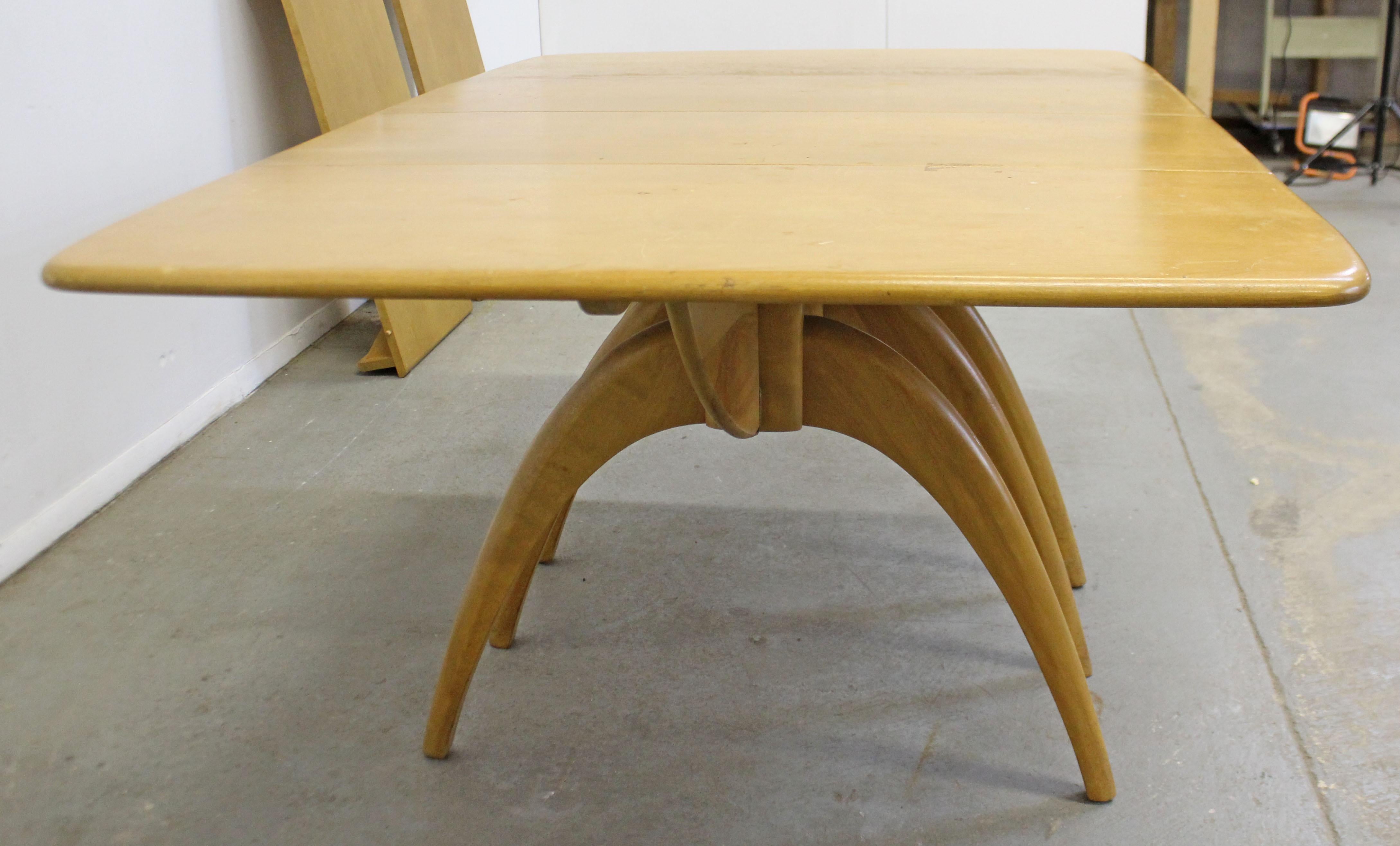 Birch Mid-Century Modern Heywood Wakefield Butterfly Extendable Drop-Leaf Dining Table