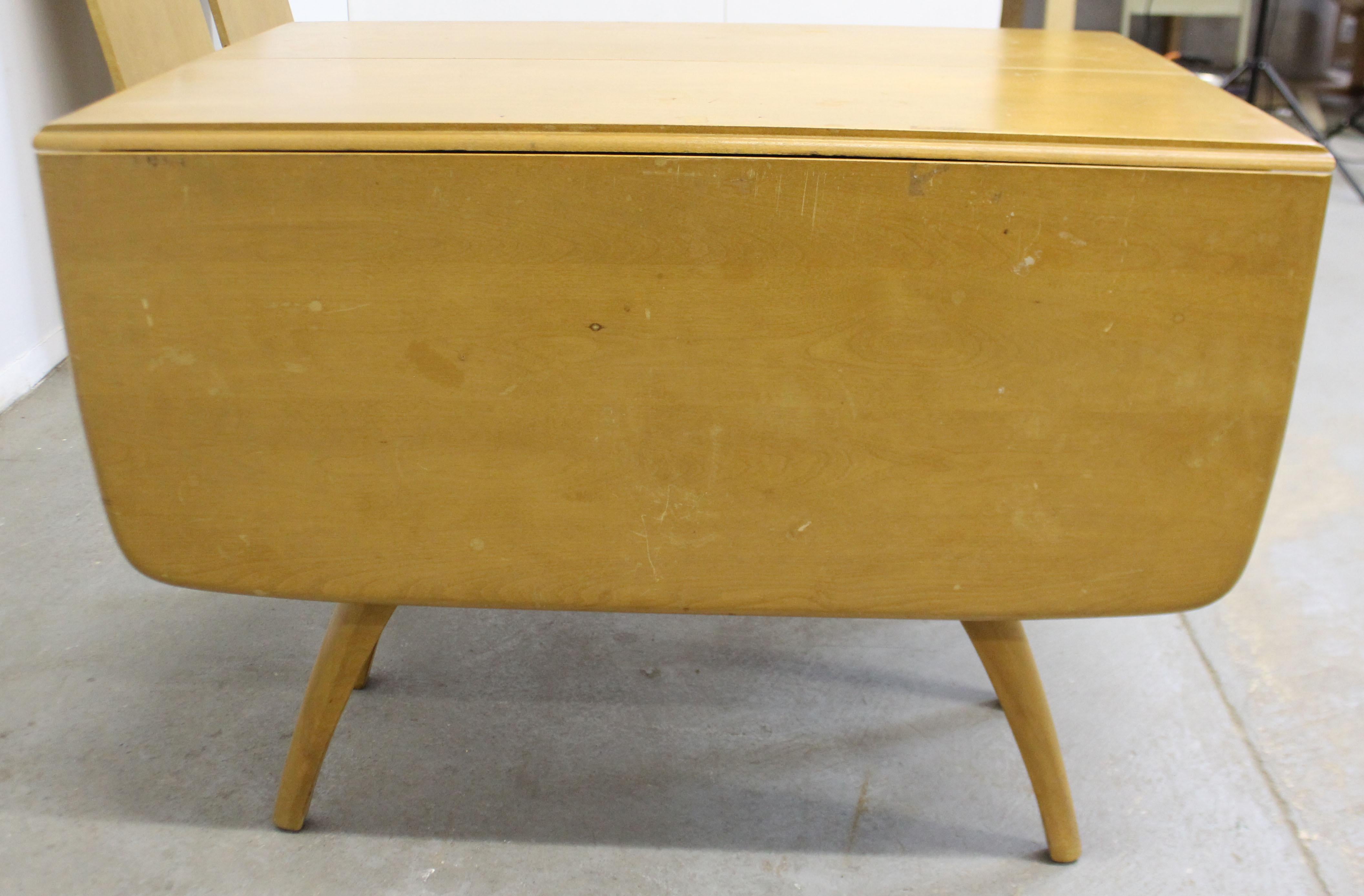 Mid-Century Modern Heywood Wakefield Butterfly Extendable Drop-Leaf Dining Table 1