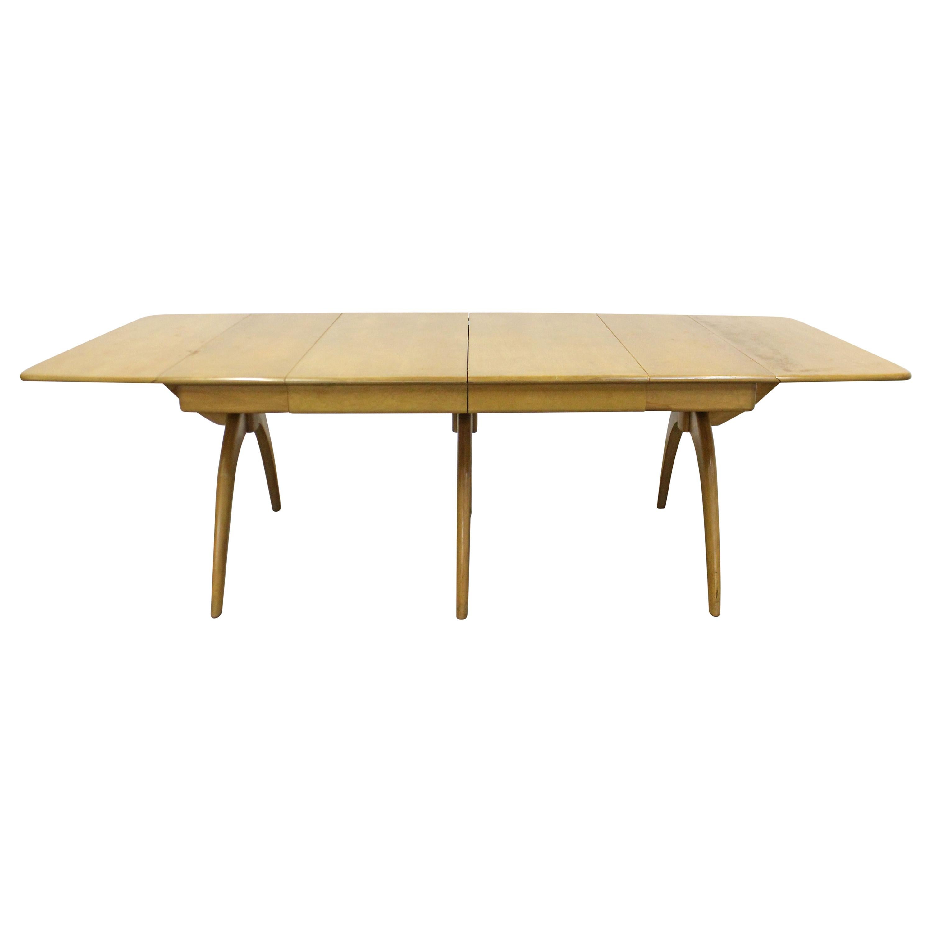 Mid-Century Modern Heywood Wakefield Butterfly Extendable Drop-Leaf Dining Table