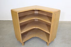 Mid-Century Modern Heywood Wakefield Champagne Corner Bookcase
