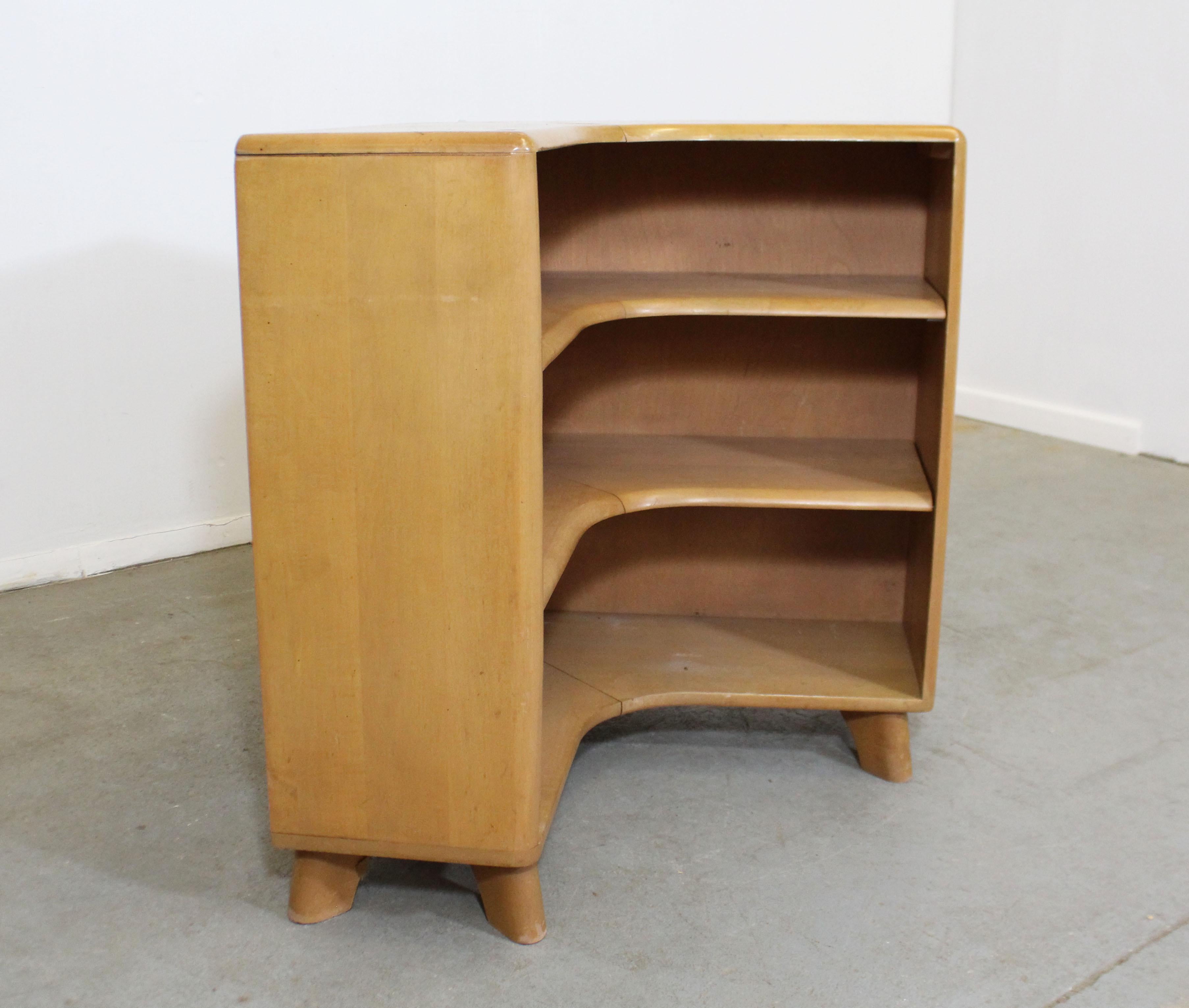 mid century modern corner bookcase