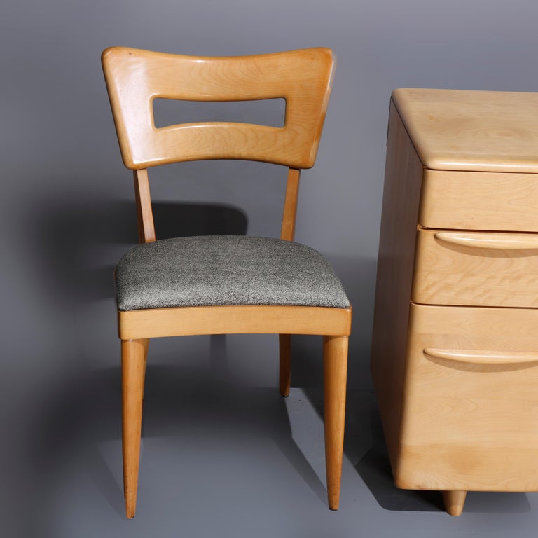 MidCentury Modern Heywood Wakefield Champagne Desk and Chair, 20th