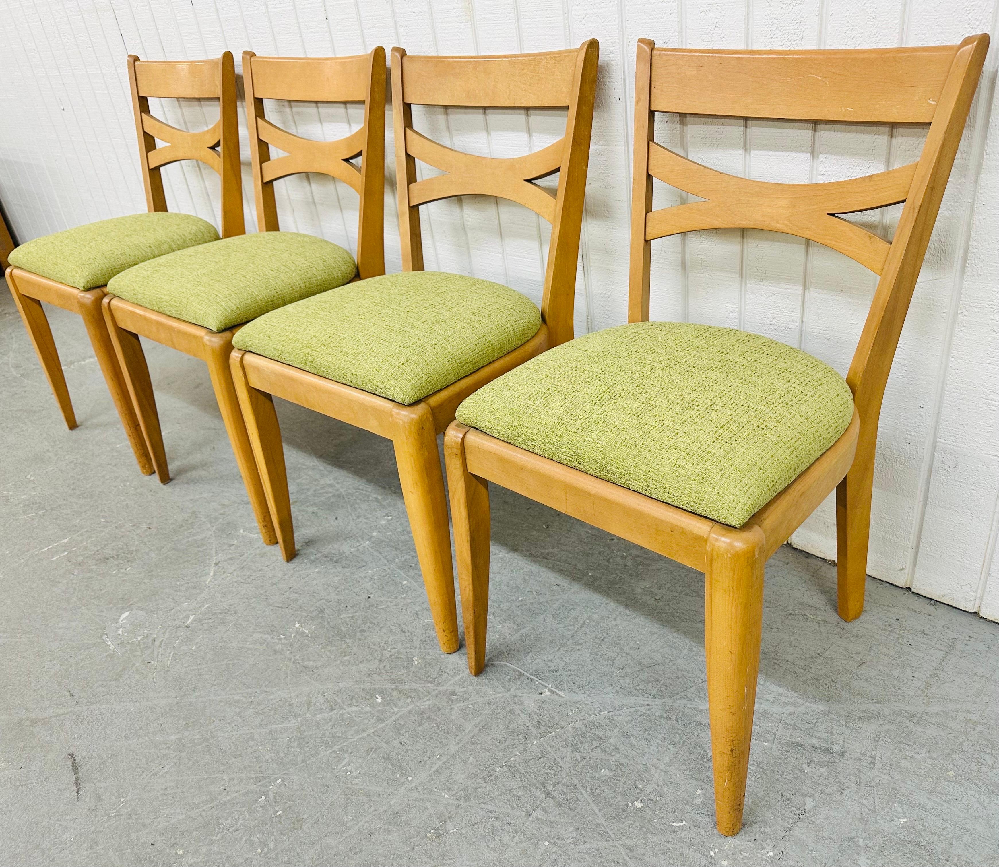American Mid-Century Modern Heywood Wakefield Champagne Dining Chairs - Set of 4