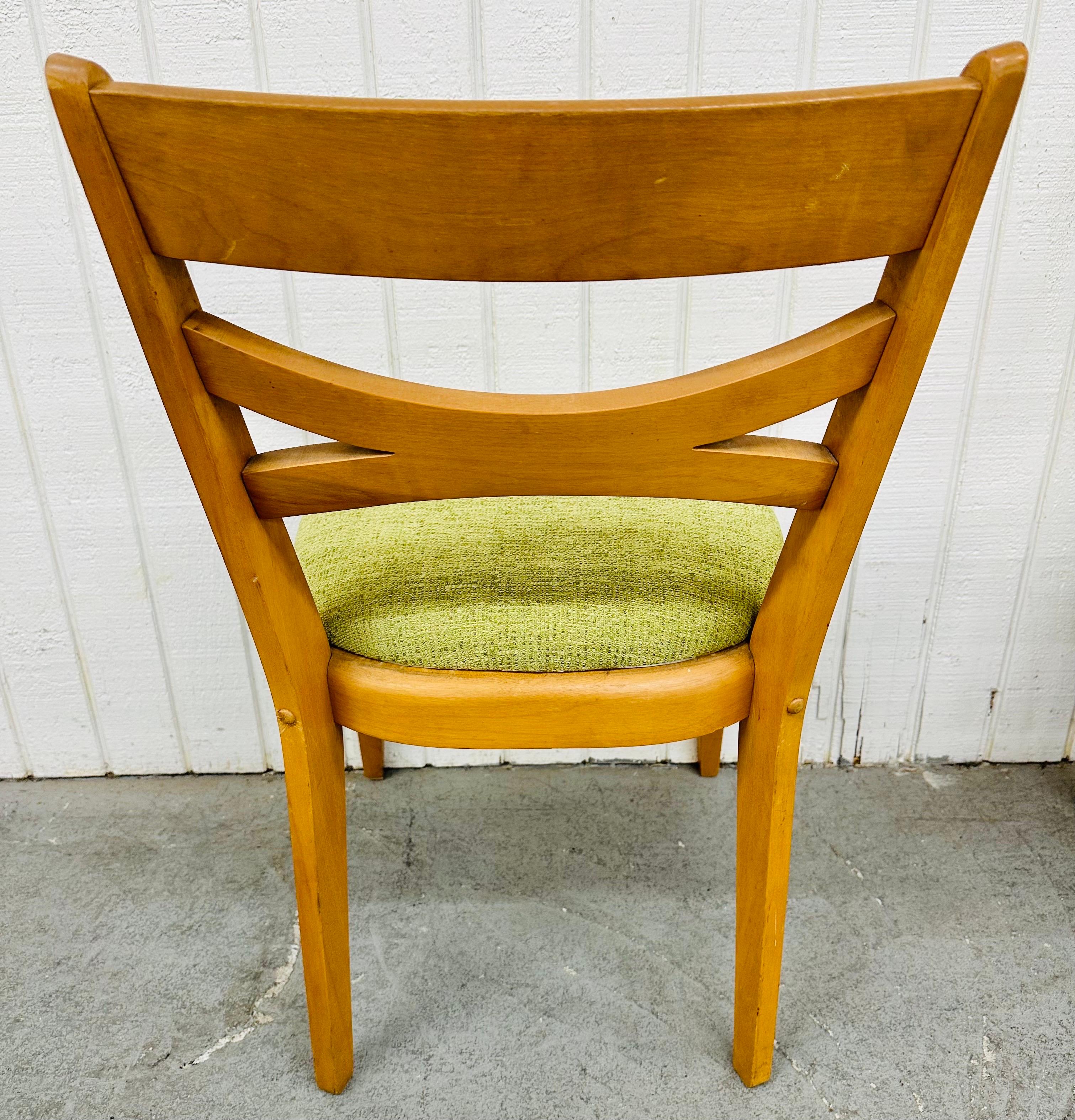 Upholstery Mid-Century Modern Heywood Wakefield Champagne Dining Chairs - Set of 4