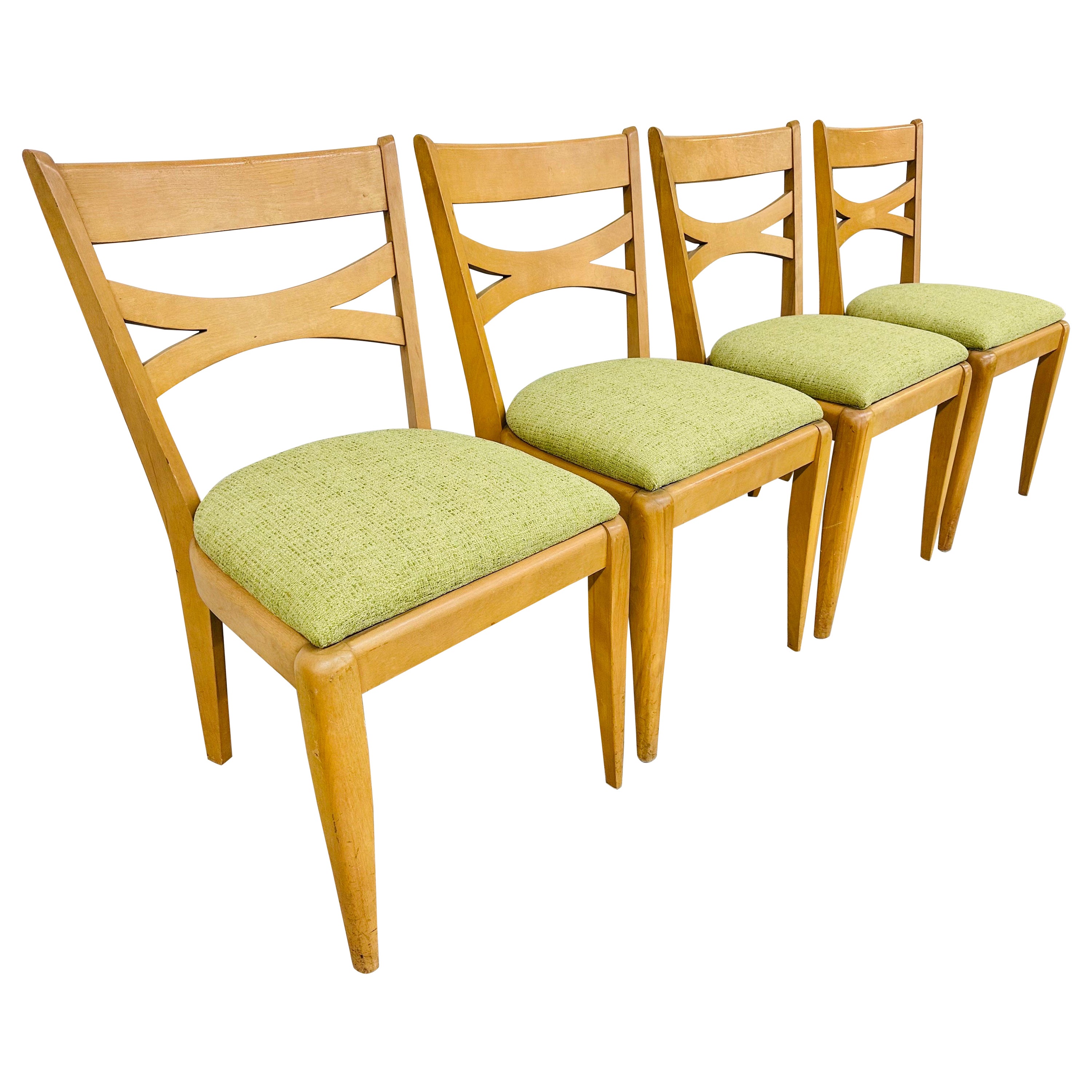 Mid-Century Modern Heywood Wakefield Champagne Dining Chairs - Set of 4