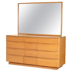 Mid-Century Modern Heywood Wakefield Champagne Dresser with Mirror, C1950