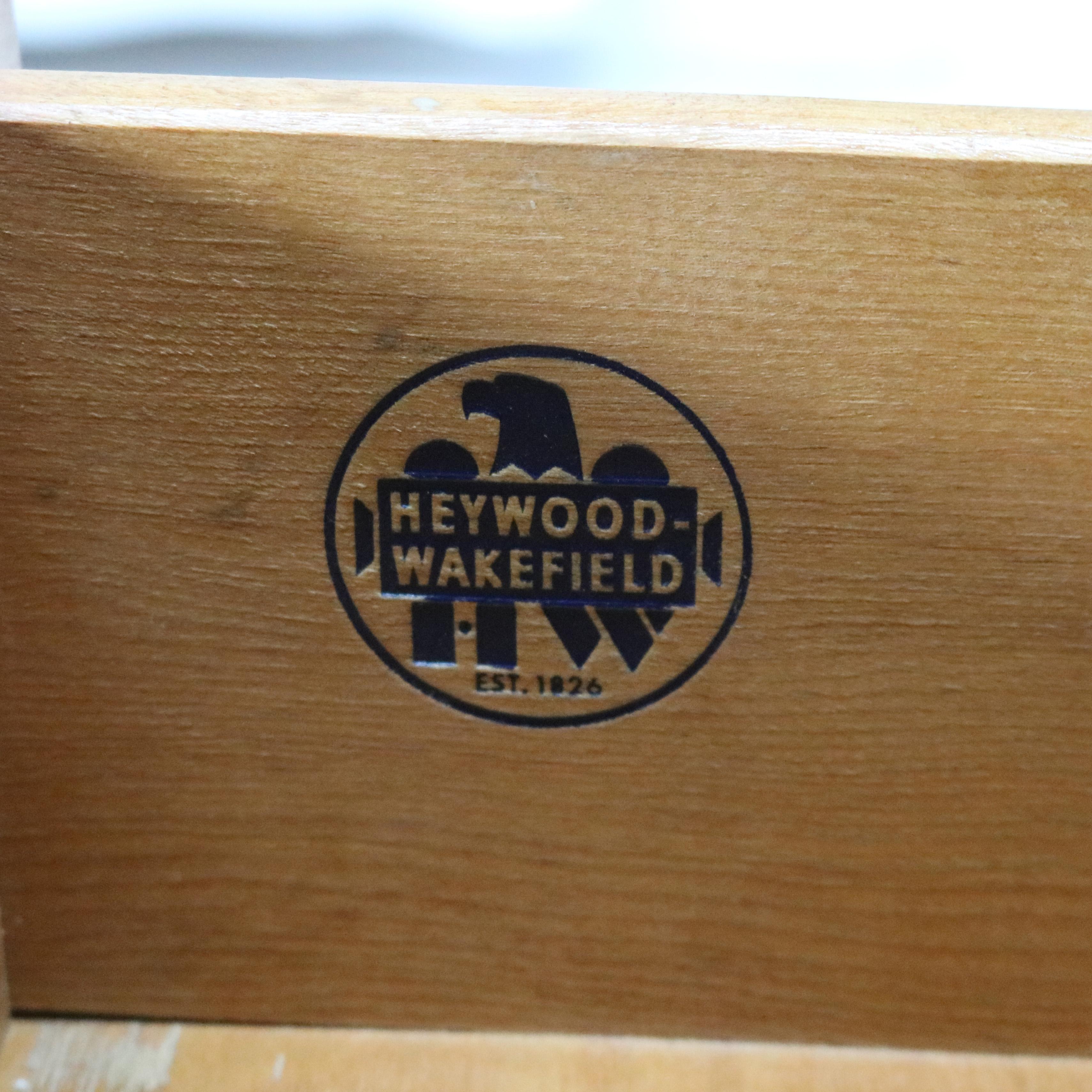 Mid Century Modern Heywood Wakefield Champagne Maple Side Stand C1950 2