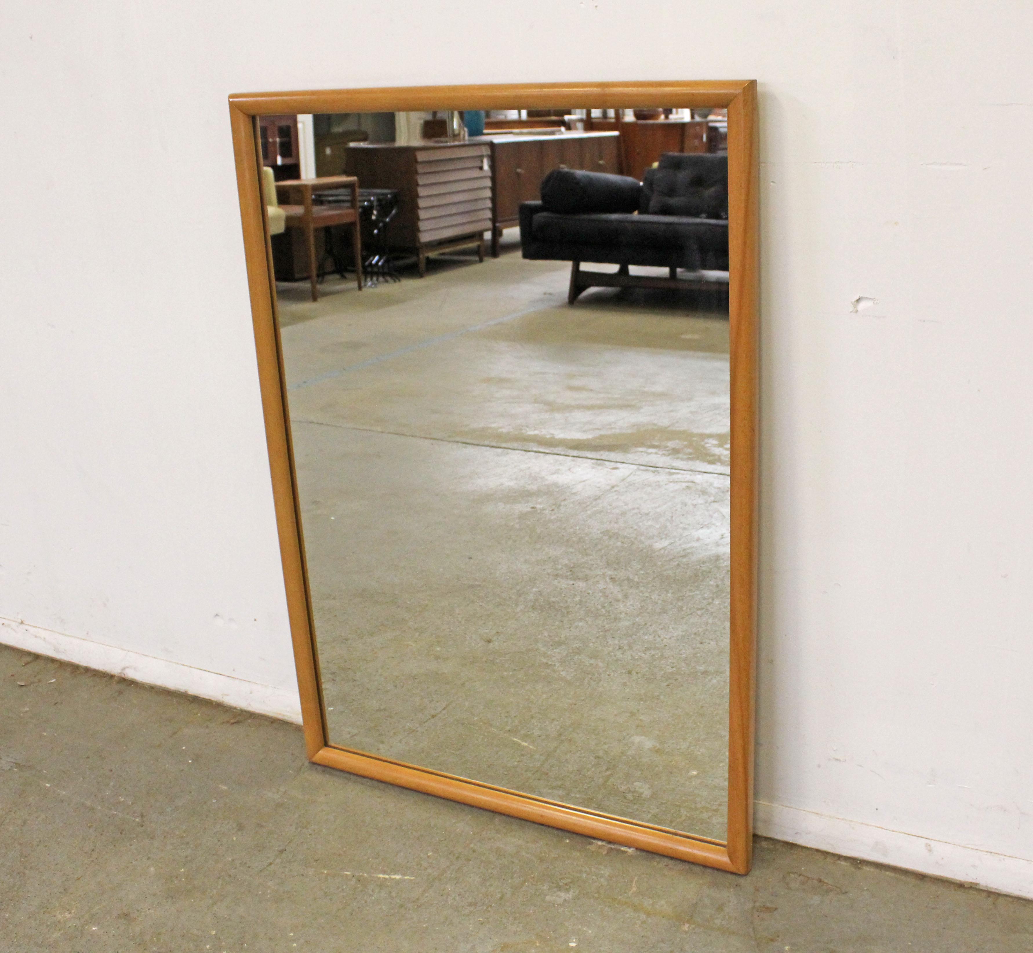 Mid-Century Modern Heywood Wakefield champagne mirror

Offered is a vintage Mid-Century Modern mirror by Heywood Wakefield. It has a wood frame with a Champagne finish. It is in good condition for its age, shows some age wear and surface scratches