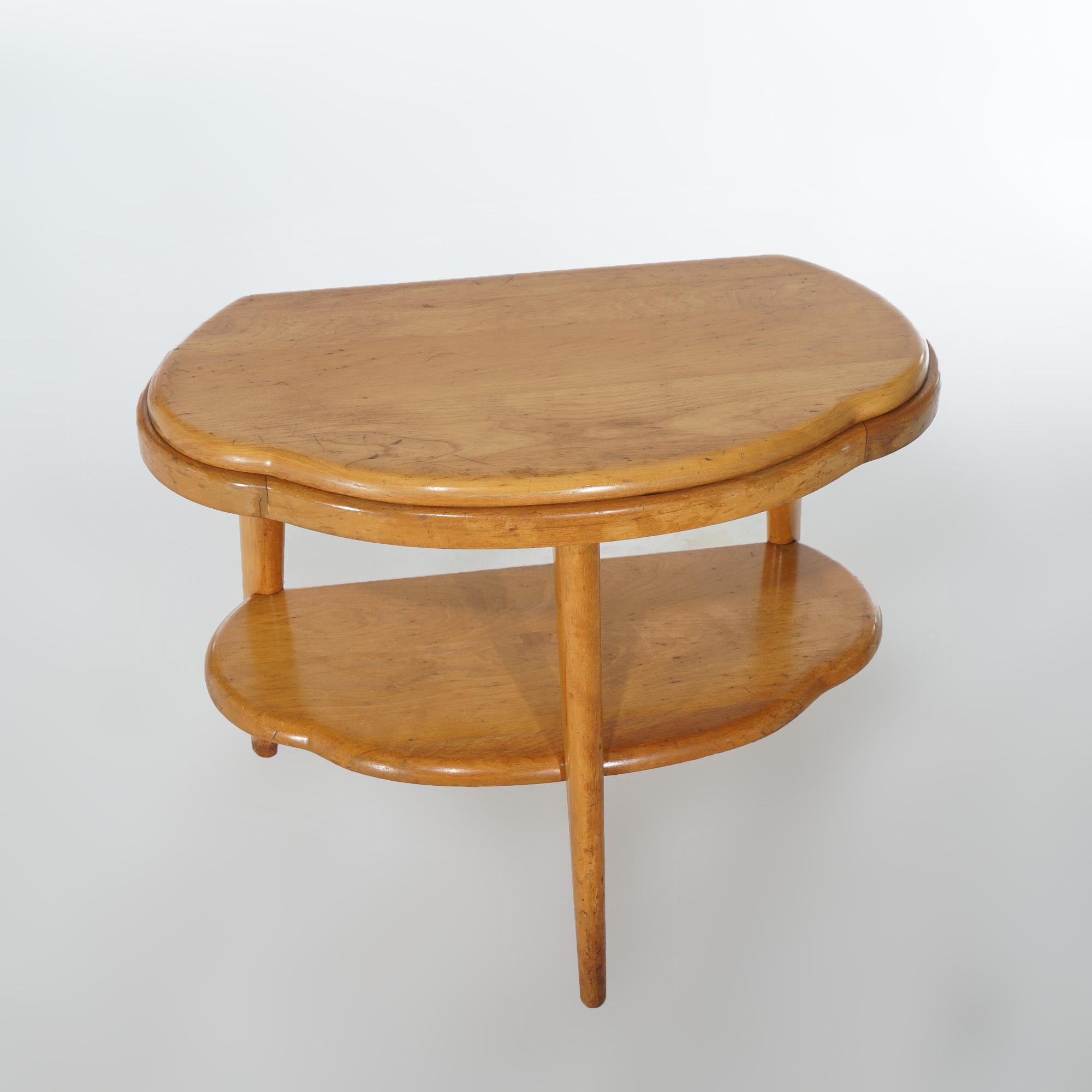Mid-Century Modern Heywood Wakefield Champagne Side Table C1950 In Good Condition In Big Flats, NY