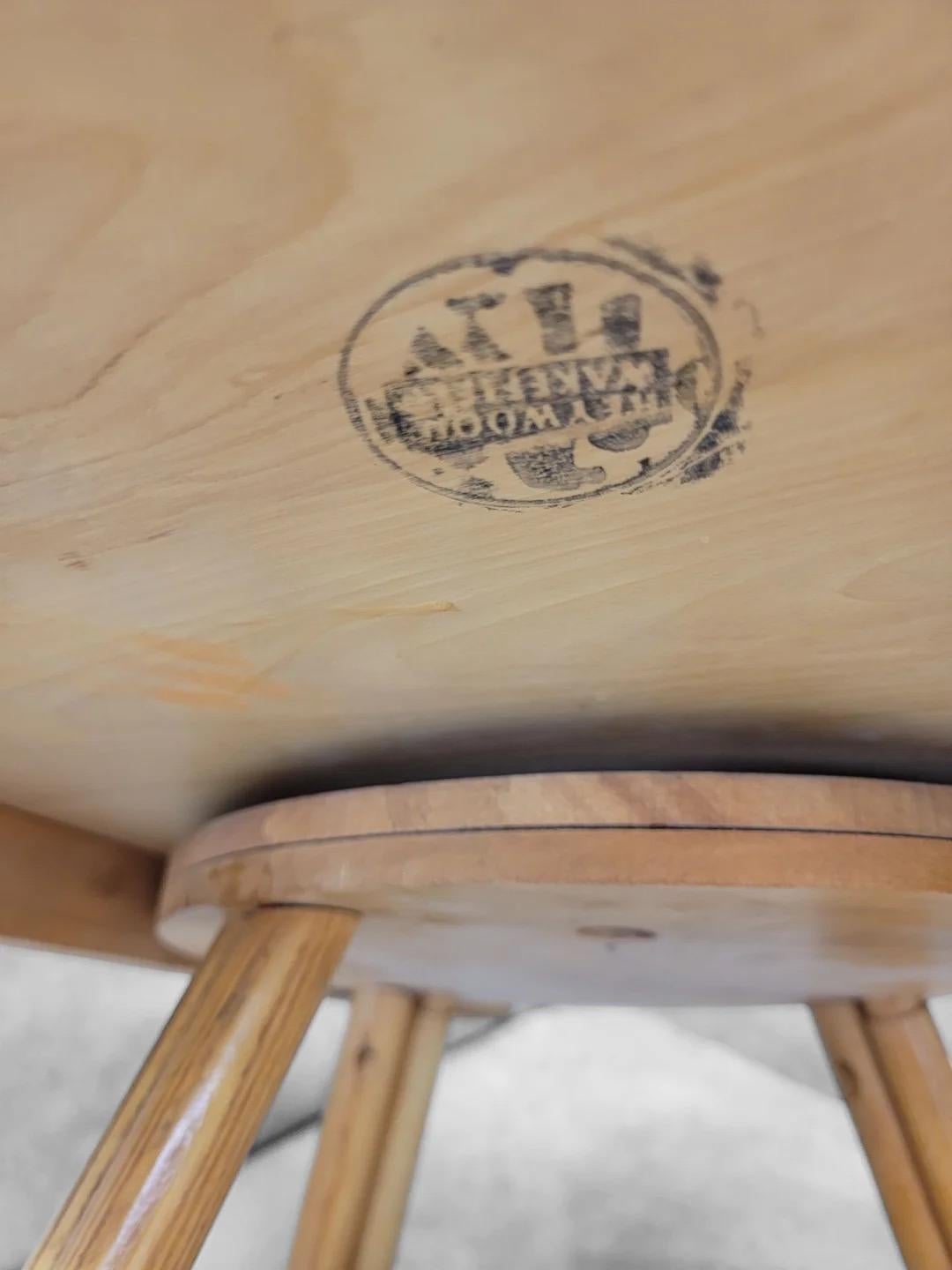 Heywood Wakefield table basse en bambou pivotante de style moderne du milieu du siècle dernier en vente 1