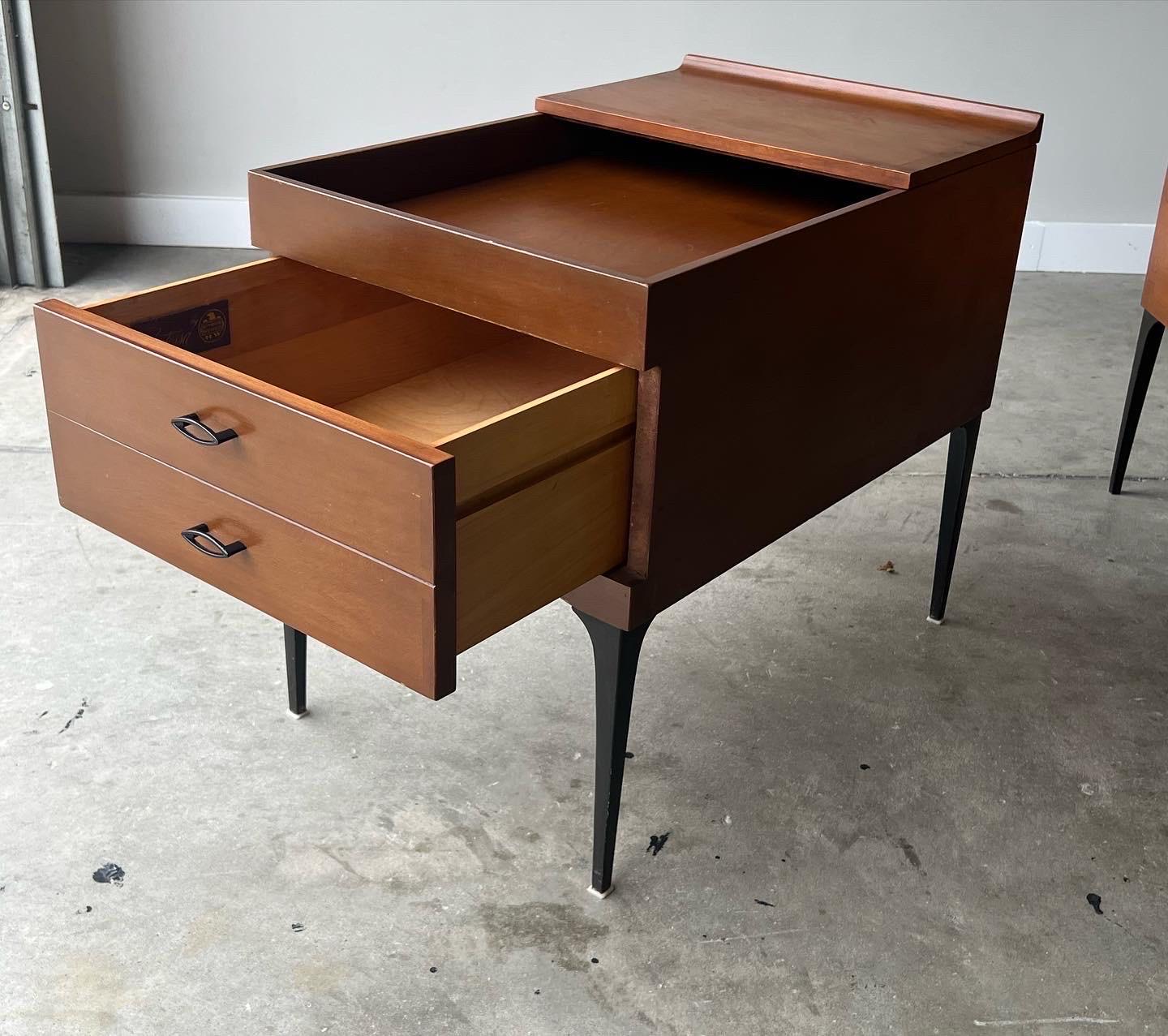 Mid-Century Modern Mid Century Modern Heywood Wakefield Contessa Nightstands - A Pair