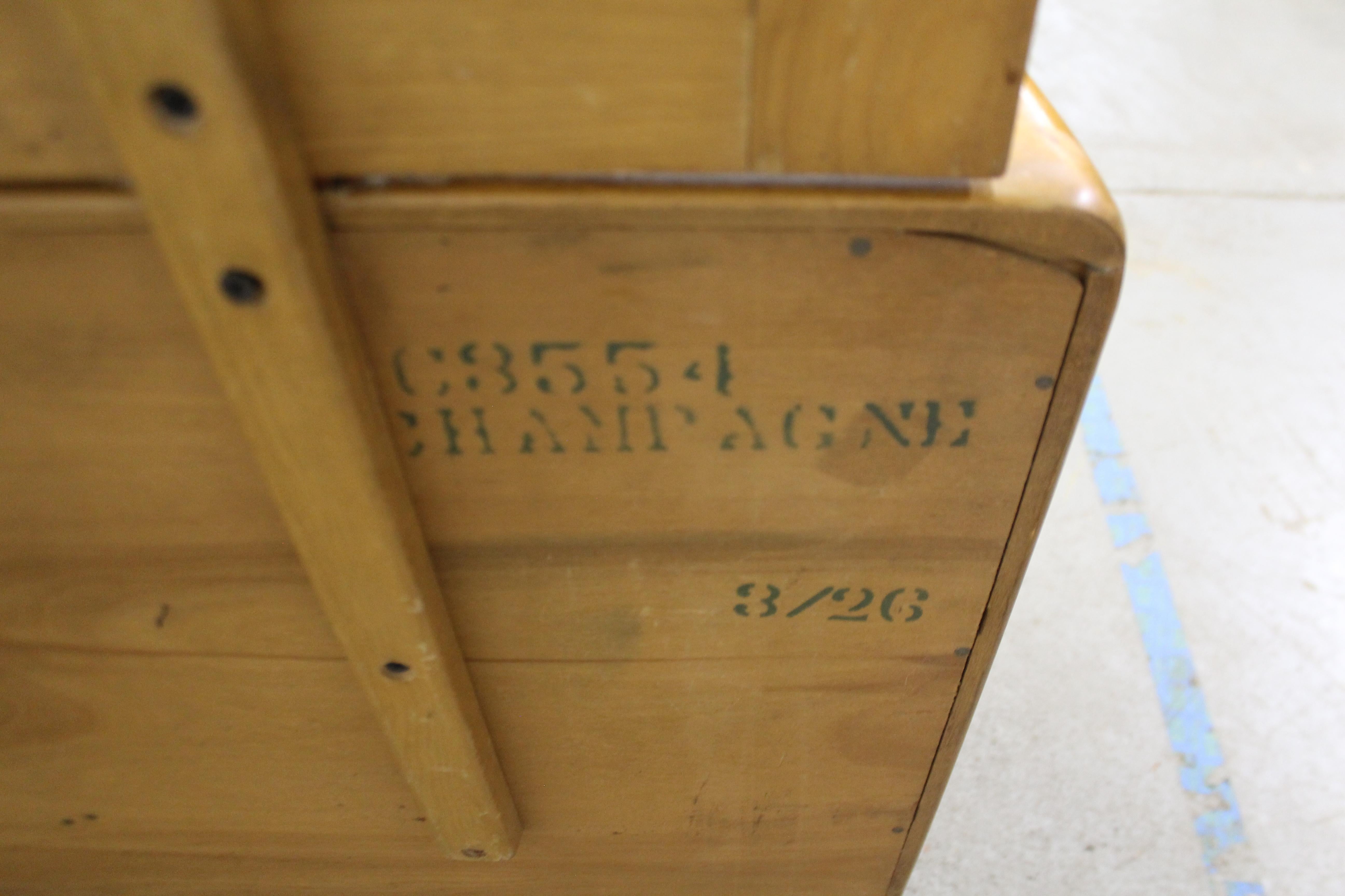 Mid-Century Modern Heywood Wakefield Crescendo Champagne Vanity with Mirror 3