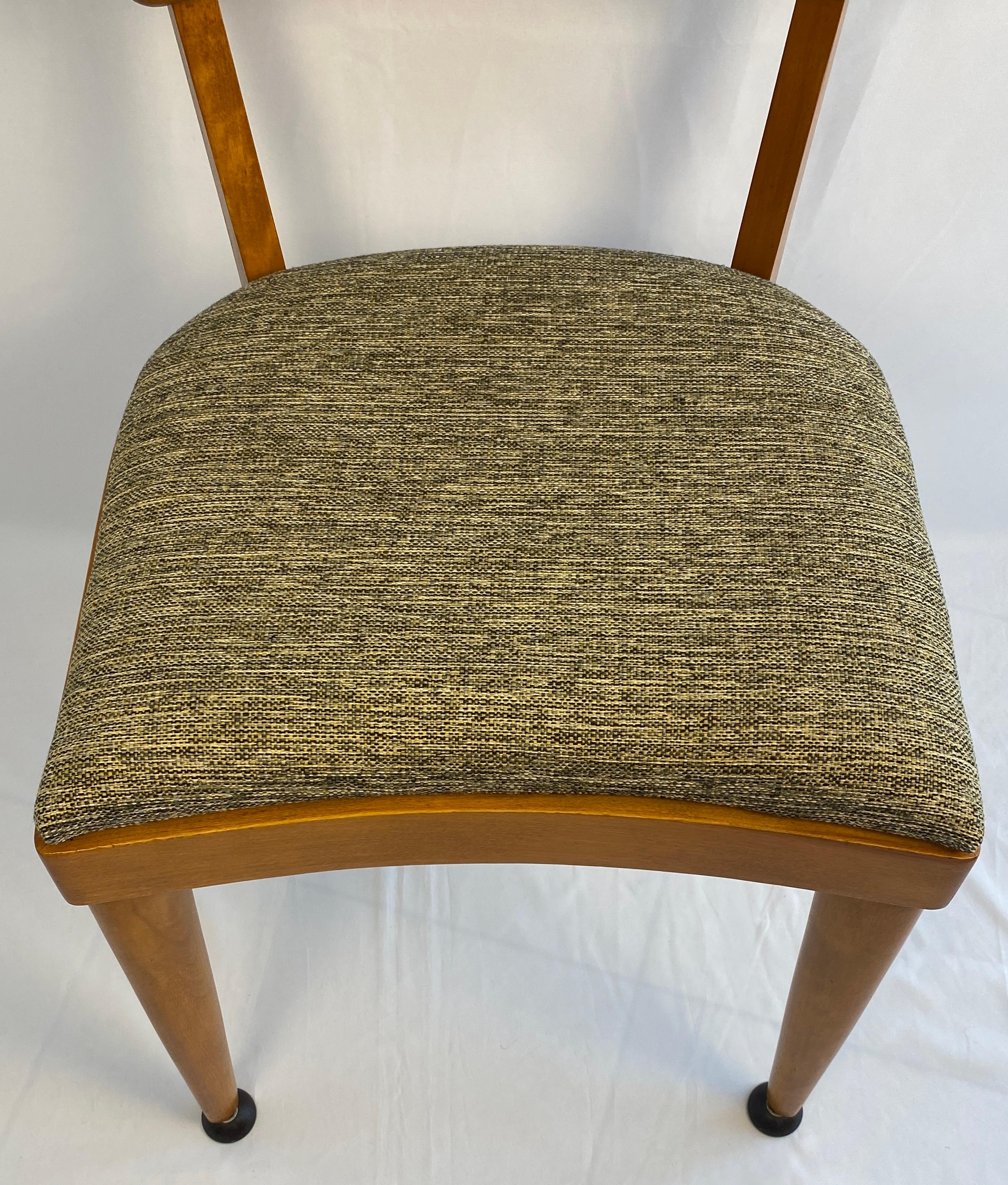 American Mid Century Modern Heywood Wakefield Dining Chairs Refinished & Reupholstered