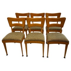 Mid Century Modern Heywood Wakefield Dining Chairs Refinished & Reupholstered