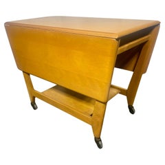 Mid-Century Modern Heywood Wakefield-Barwagen mit klappbaren Blättern, Mid-Century Modern