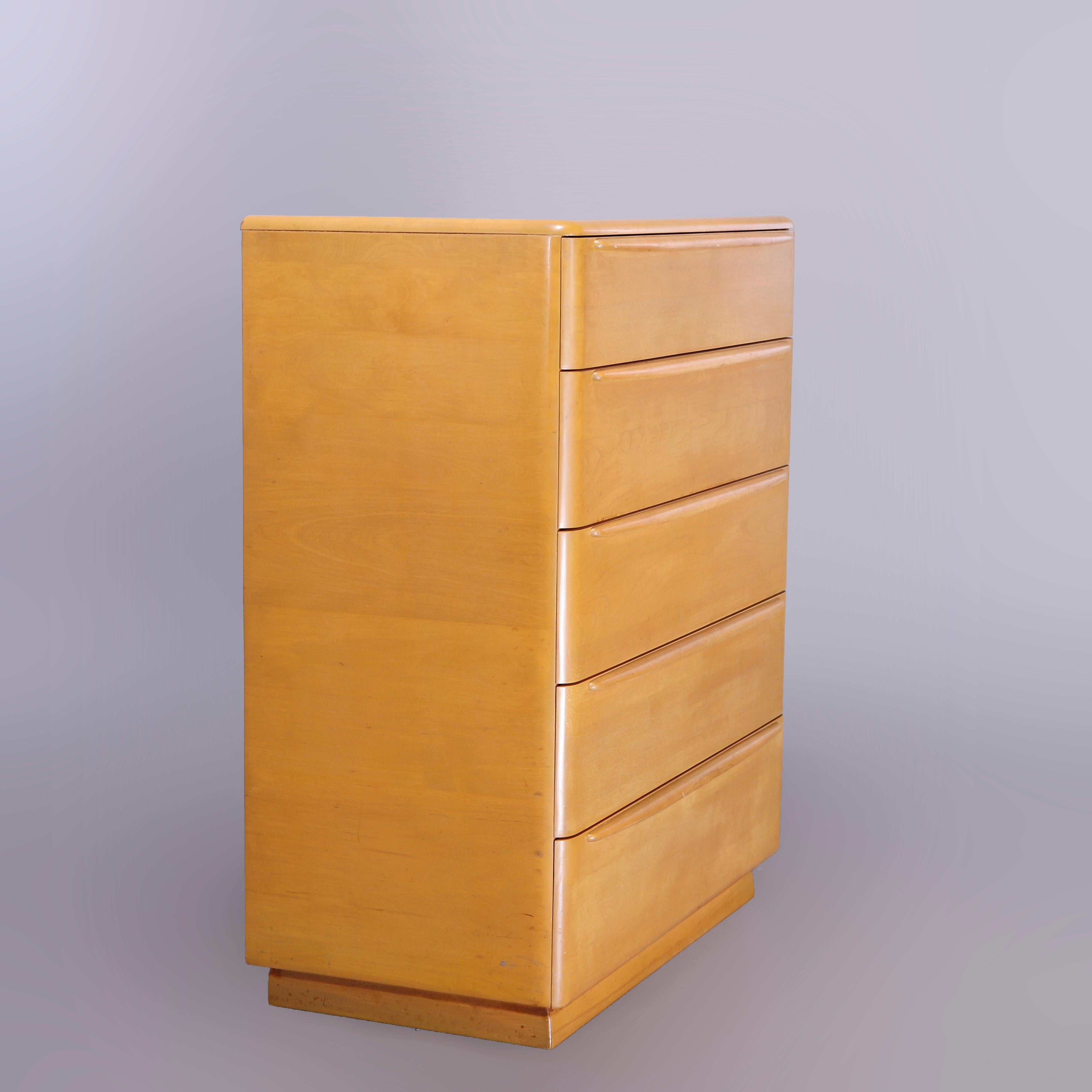 Mid-Century Modern Heywood Wakefield Encore Tall Dresser, Wheat, Circa 1950 1