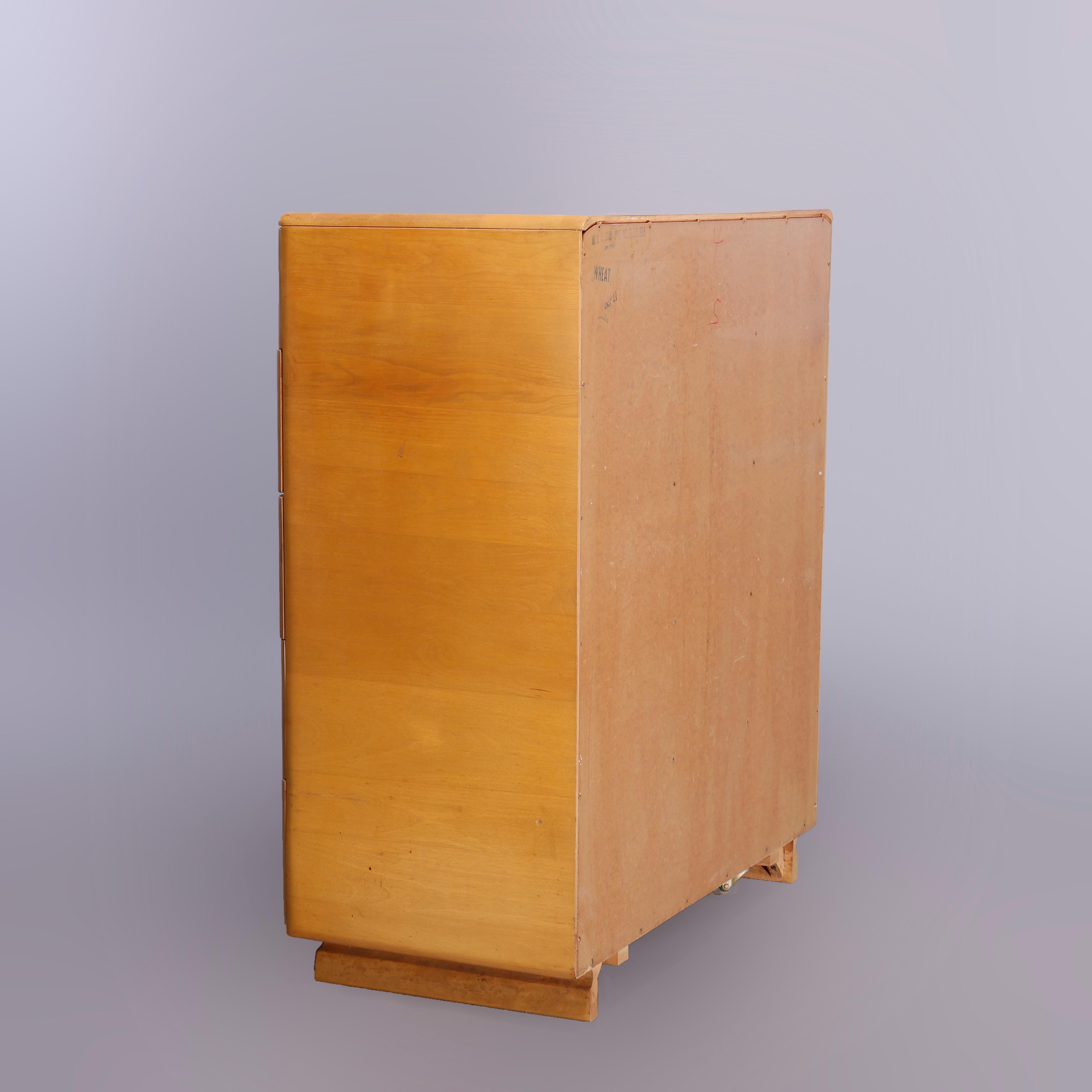 Mid-Century Modern Heywood Wakefield Encore Tall Dresser, Wheat, Circa 1950 In Good Condition In Big Flats, NY