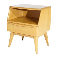 Mid-Century Modern Heywood Wakefield Night Stand with Drawer, Wheat, c1950