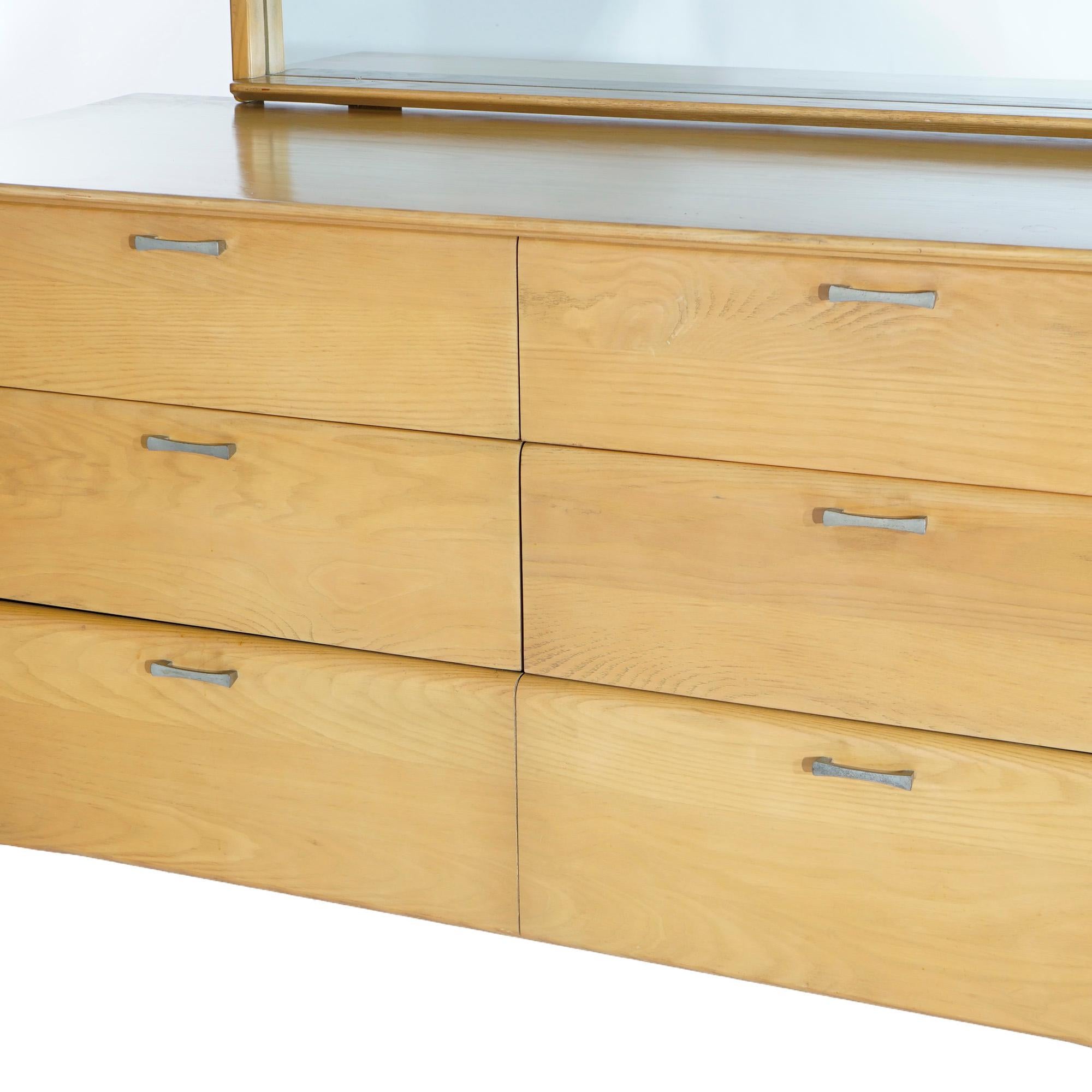 Mid-Century Modern Heywood Wakefield Prophecy Dresser with Mirror in Fawn, C1950 3