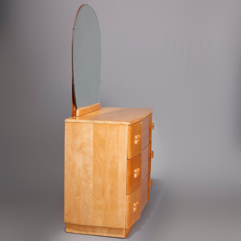 MidCentury Modern Heywood Wakefield Rio Mirrored Dresser Champagne 20th Century at 1stDibs