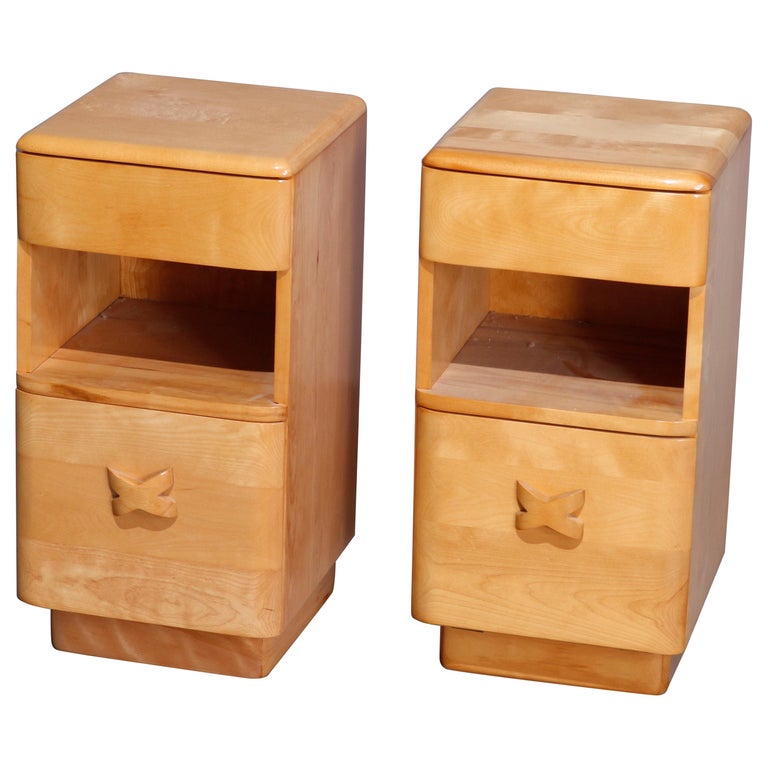 MidCentury Modern Heywood Wakefield Rio Nightstands, Champagne, 20th