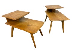 Mid-Century Modern Heywood Wakefield Solid Maple Side Tables - Set of 2