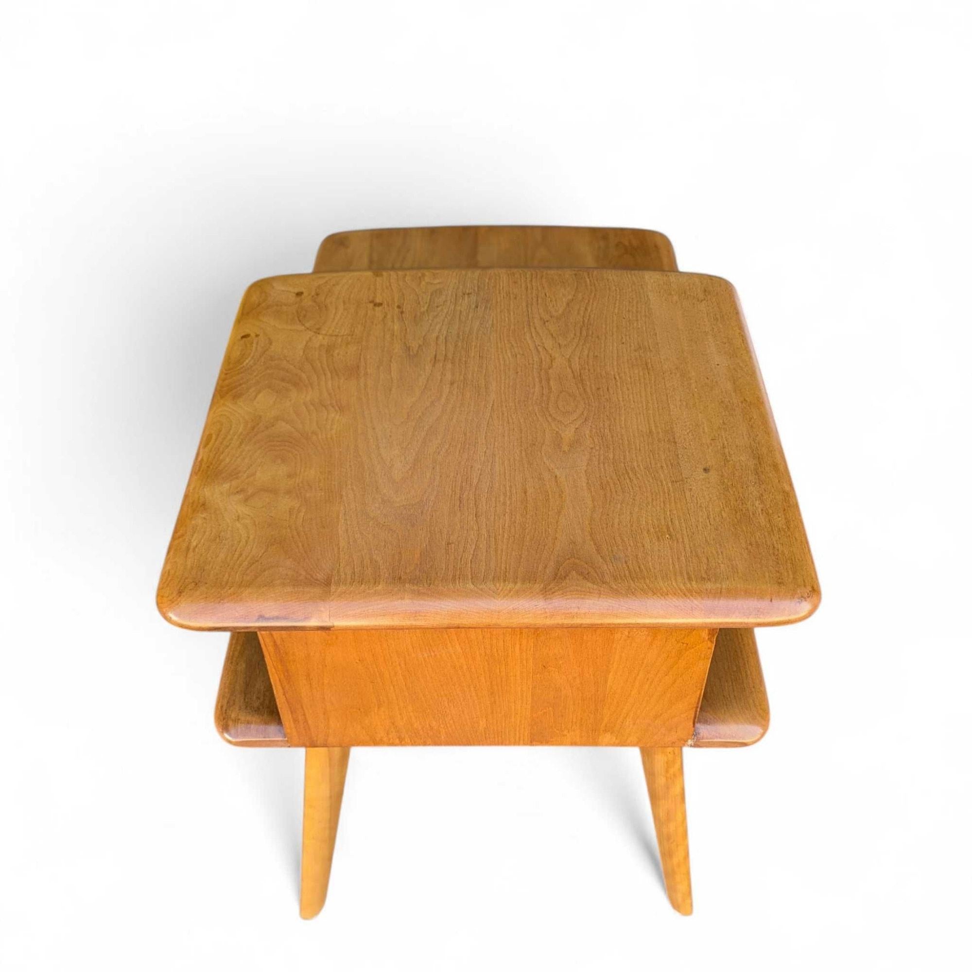 Table d'appoint Heywood Wakefield Blonde Birch M1527G en vente 4