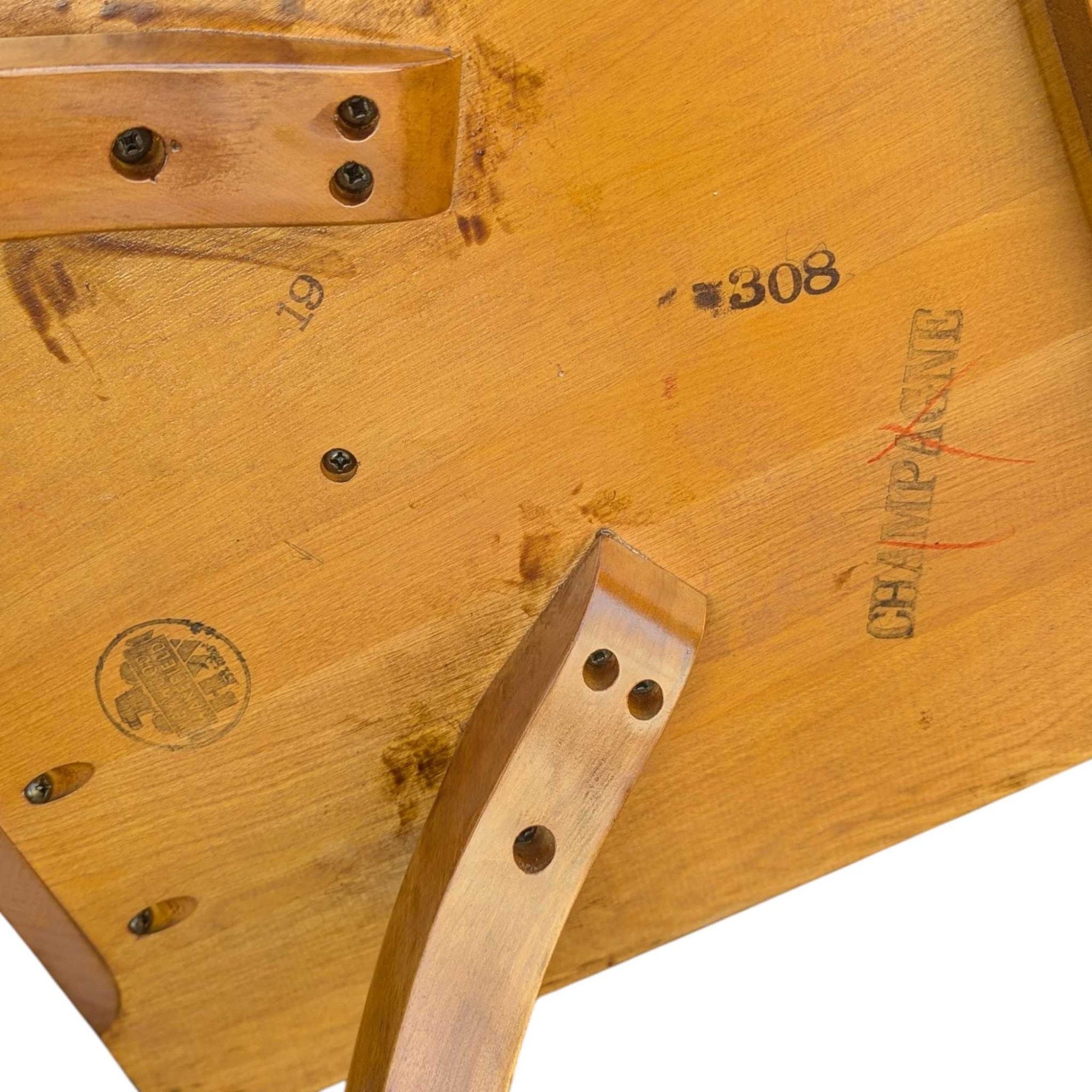 Américain Table d'appoint Heywood Wakefield Blonde Birch M1527G en vente