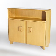 Mid Century Modern Heywood Wakefield Two Door Bookcase in Wheat Circa 1950