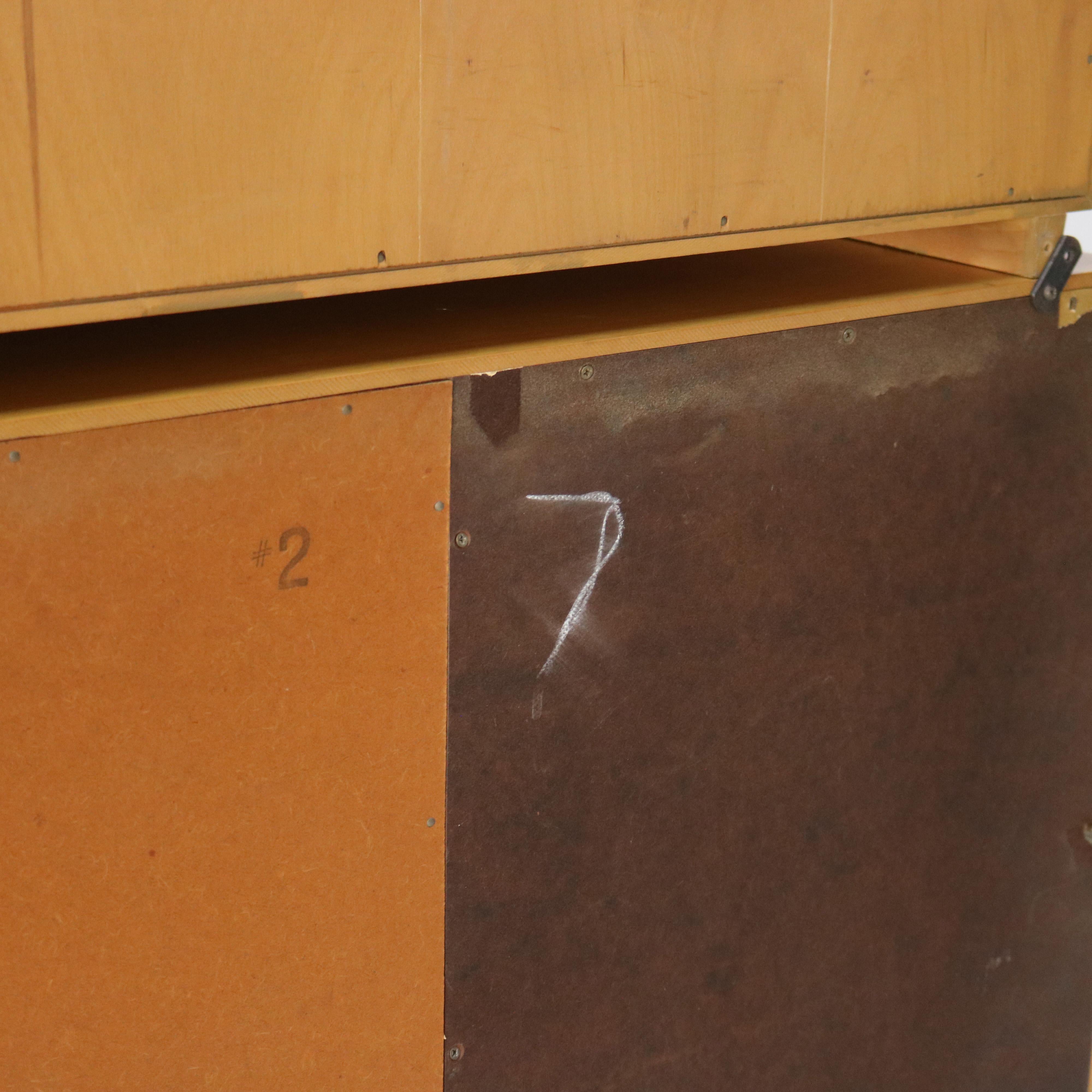 Mid Century Modern Heywood Wakefield Two Piece Maple Sideboard C1950 6