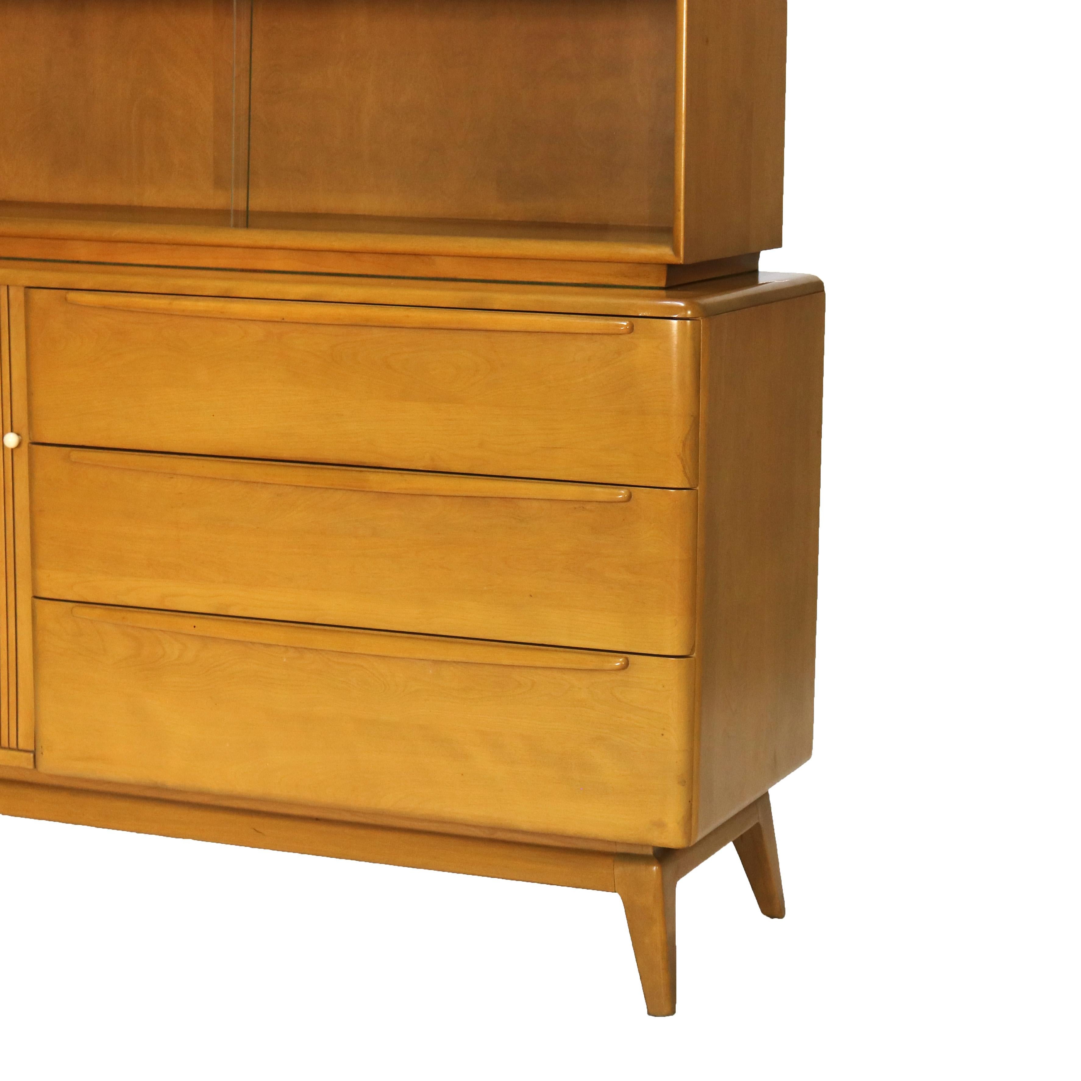Mid-Century Modern Mid Century Modern Heywood Wakefield Two Piece Maple Sideboard C1950
