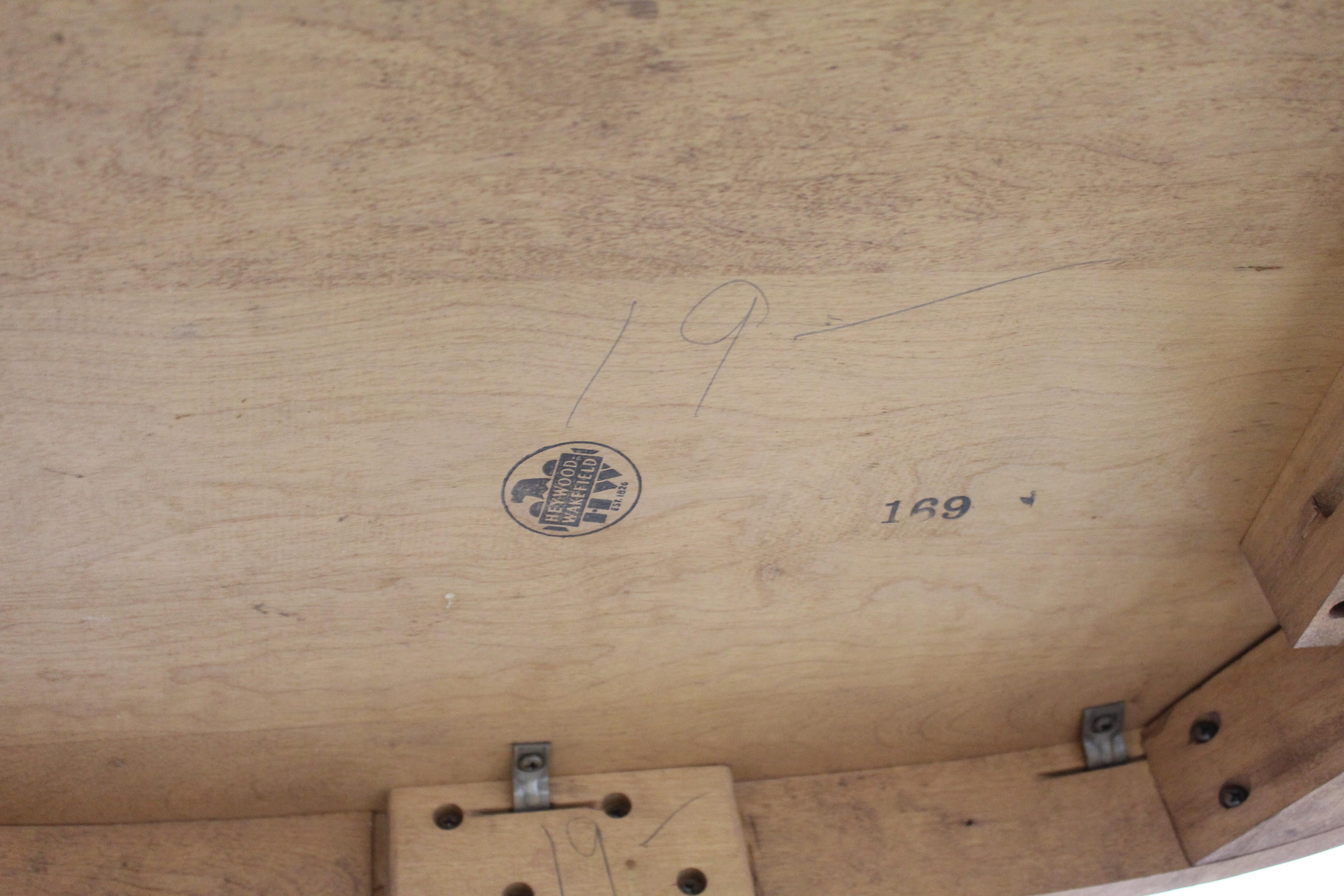 Mid-Century Modern Heywood Wakefield Champagne Extendable Dining Table 6