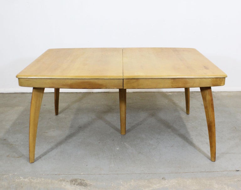 MidCentury Modern Heywood Wakefield Wheat Extendable Dining Table at