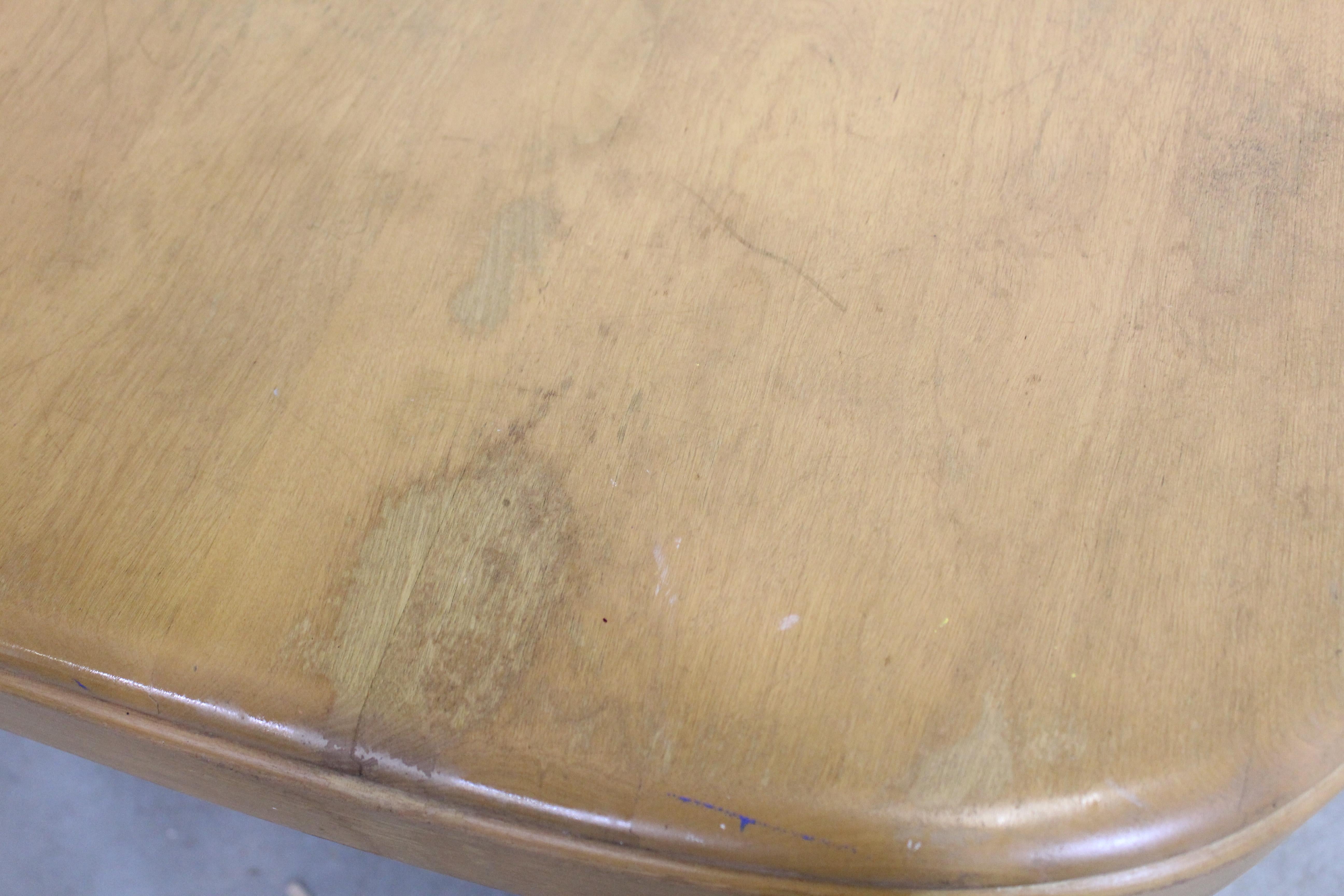 Mid-Century Modern Heywood Wakefield Champagne Extendable Dining Table 3