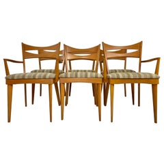 Mid-Century Modern Heywood Wakefield Wishbone Dining Chairs, Set of 6